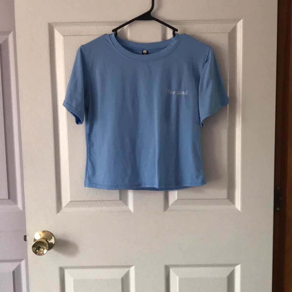 Blue Crop Top